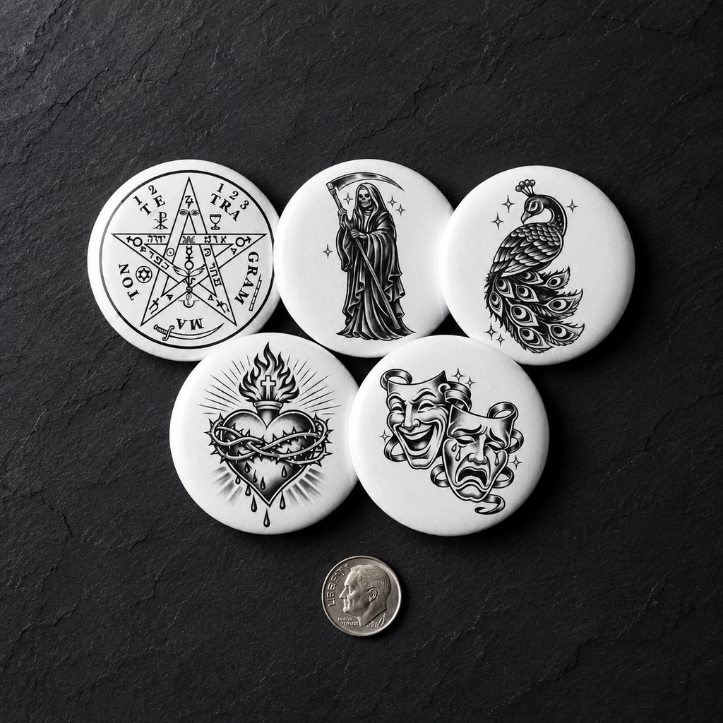 Five-Piece Art Button Set