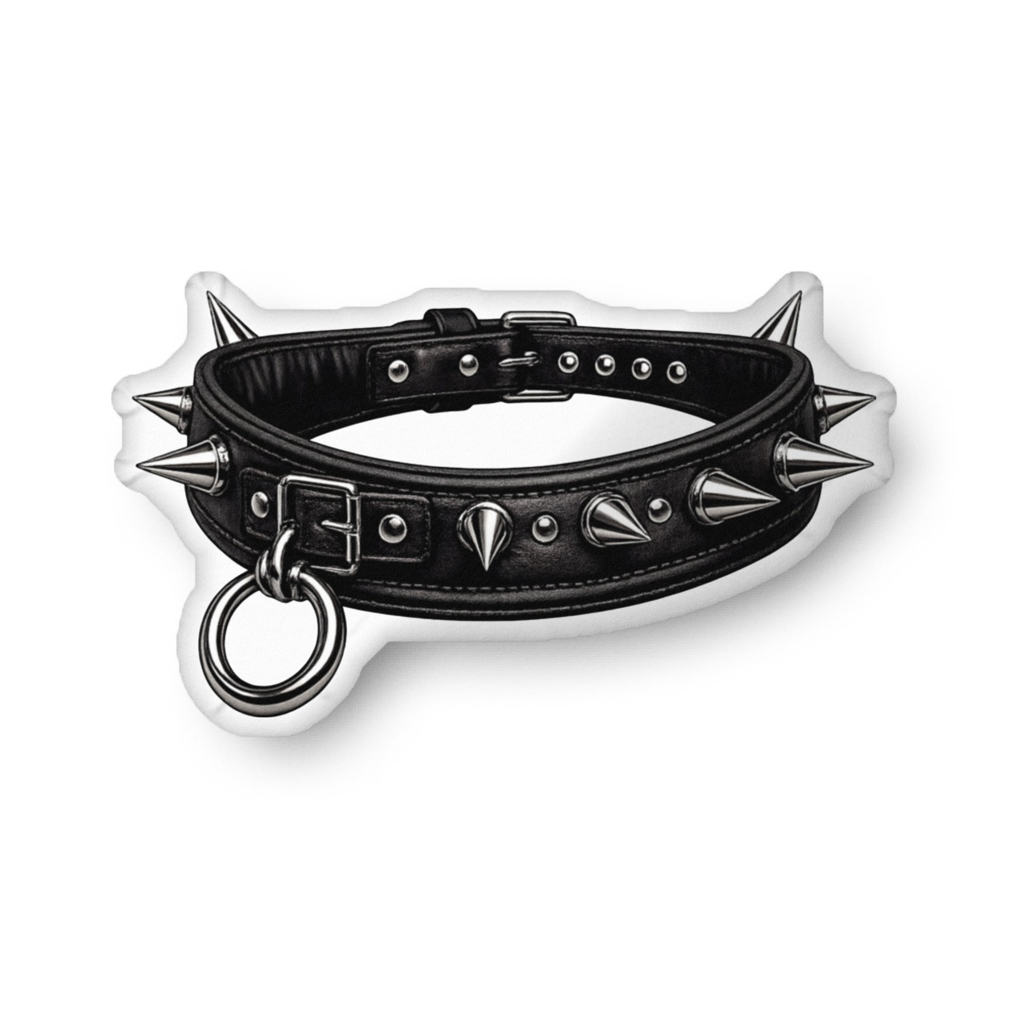 Chrome Spiked Choker Pillow